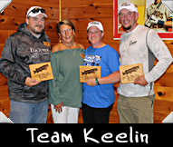 Team Keelin: (from left)  Mitch Ellis, Greeter Wanda Hase, Sara Wolosek, Jim Robbins